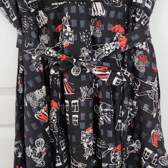 Modcloth Community Brunch Button Front Shirt Dress, Black, Size 4X - Picture 9 of 10